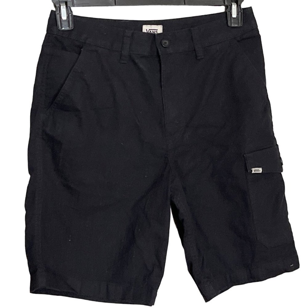 Vans Cargo Shorts Cotton Black Bermuda Size Boy 20